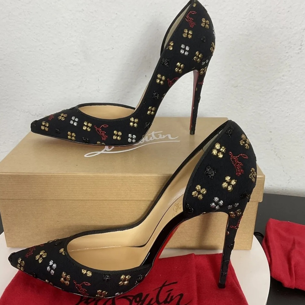 SOLD ON MY EBAY STORE! Christian Louboutin Iriza 100 Jacquard Loubi In The Sky P